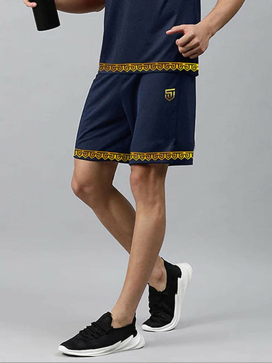 Jupiter Printed Gold Logo Shorts-13140