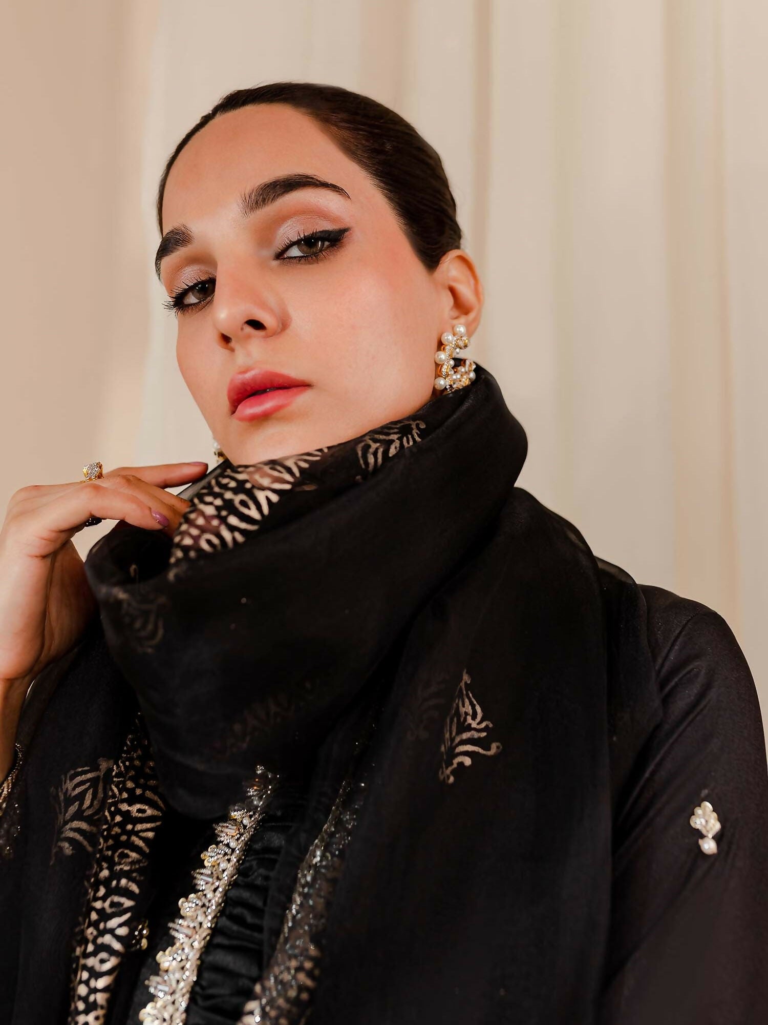 Allure By IH Raw Silk Embellished Stitched 3-Piece Suit-Soul