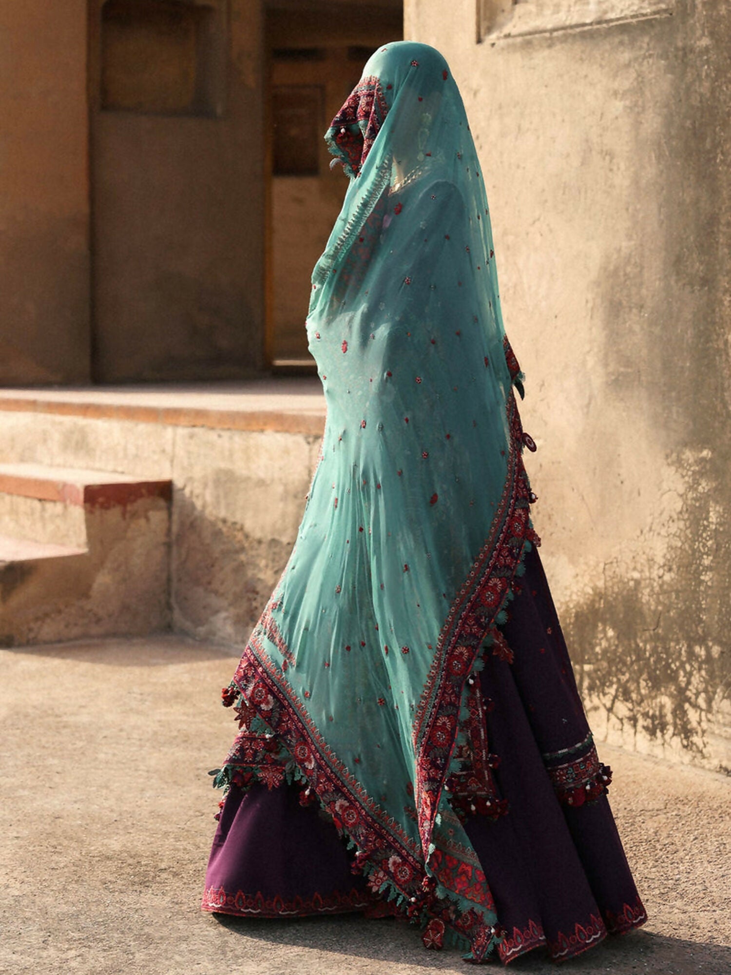 Hussain Rehar Karandi'25 Embroidered Unstitched 3-Piece Suit-Sultana