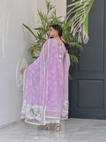Farooq Hameed Studio Eid Edition'24 Chiffon Embroidered Stitched 3-Piece Suit-Daisy Bloom