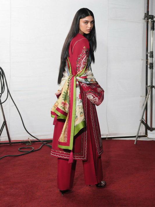 Jugnu by Hussain Rehar The Reserved View SS/Edit I Cotton Embroidered Unstitched 3-Piece Suit-Diryaz