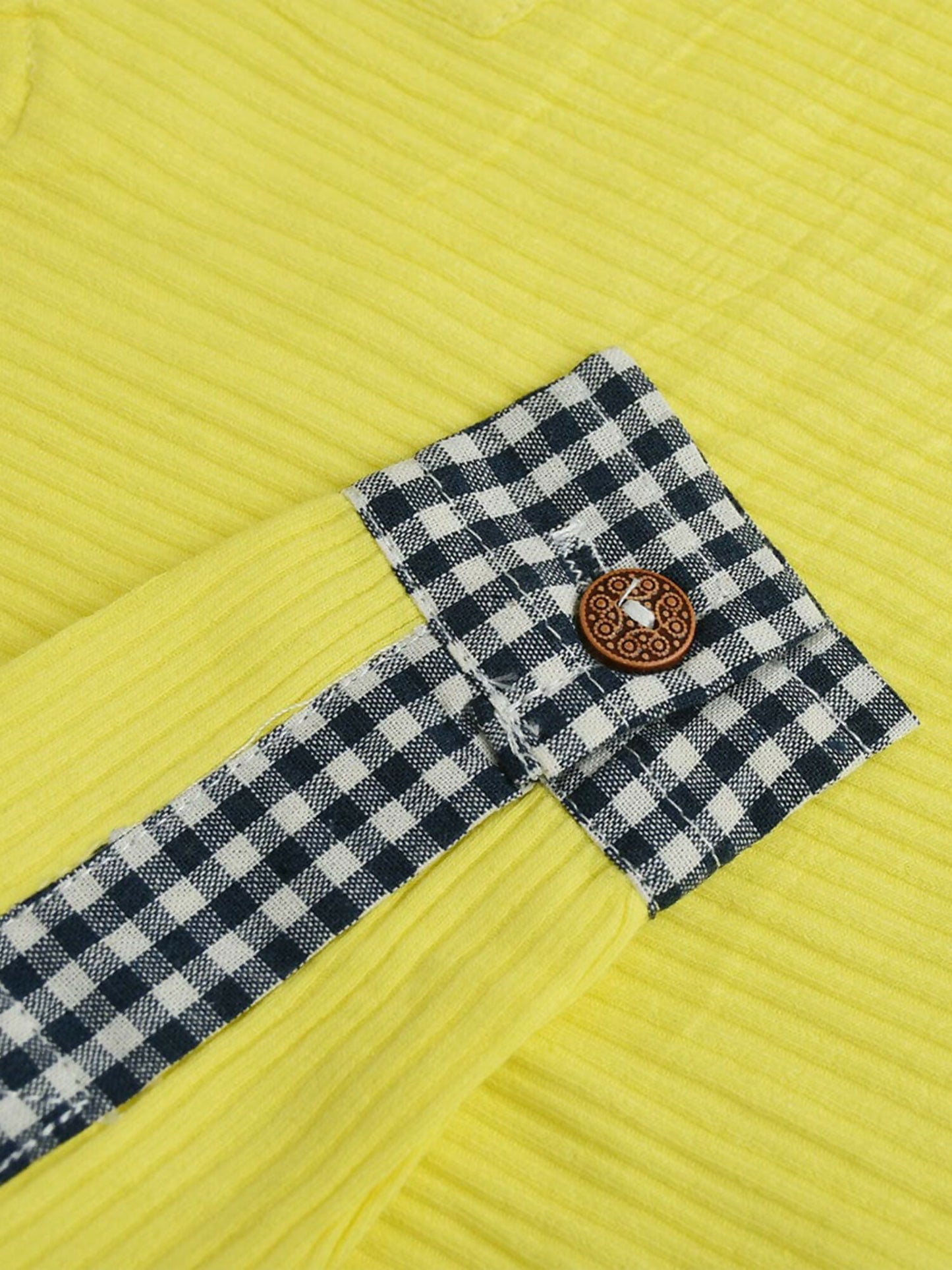 Funky's Plain HJBZ Contrast Checkered Fashion Tee Shirt-13658
