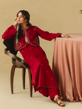 Mannat Clothing Boho Summer'26 Cotton Embroidered Stitched Suit-Deep Rose