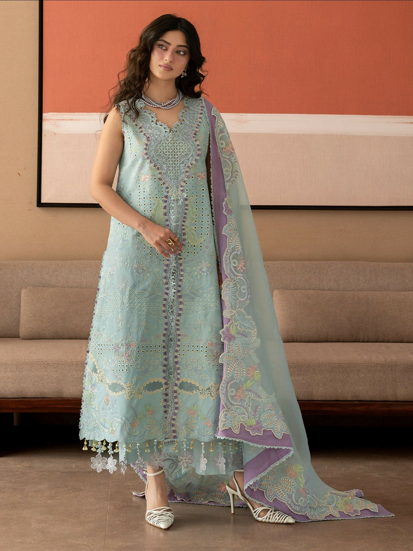 Mahnur Sirene Luxury Lawn'26 Embroidered Unstitched 3-Piece Suit-S-13