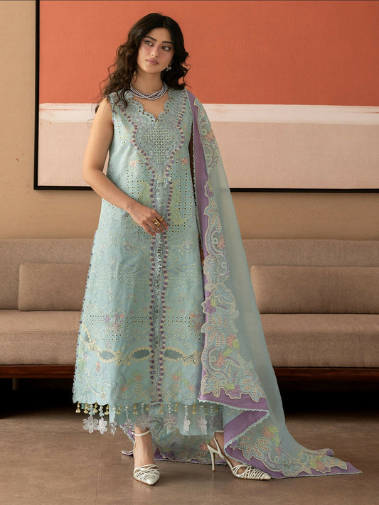 Mahnur Sirene Luxury Lawn'26 Embroidered Unstitched 3-Piece Suit-S-13