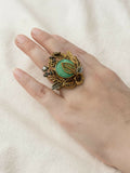 Durwaj's Statement Ring-DW-015-Green
