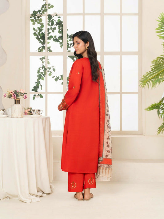 Stylish Collection Serene Summer Linen Embroidered Stitched 3-Piece Suit–Urge
