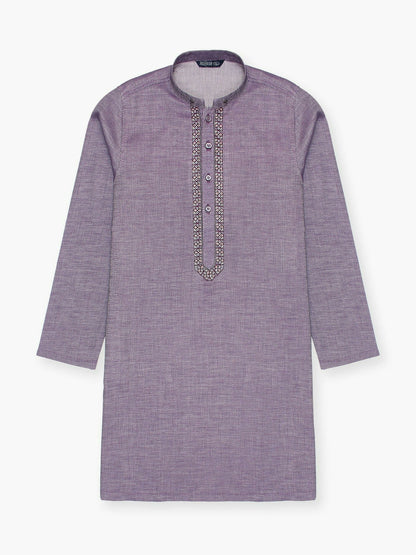 Velvour Boys Cotton Embroidered Stitched Kurta-VB200-A