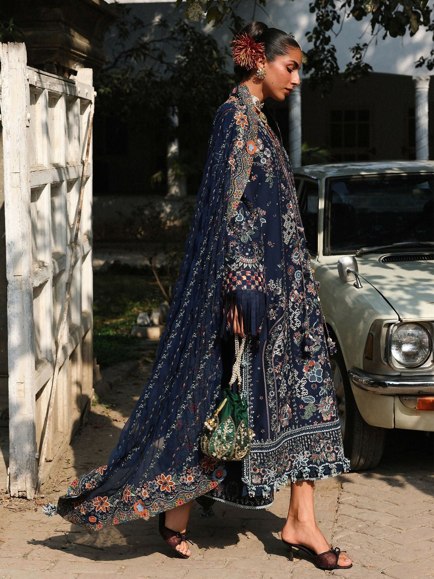 Hussain Rehar Luxury Lawn'26 Eid Edit Embroidered Unstitched 3-Piece Suit-Amalfi