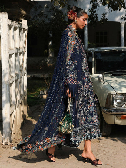 Hussain Rehar Luxury Lawn'26 Eid Edit Embroidered Unstitched 3-Piece Suit-Amalfi
