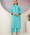 Panache Apparel Winter Basics Khaddar Embroidered Stitched Suit-Ocean