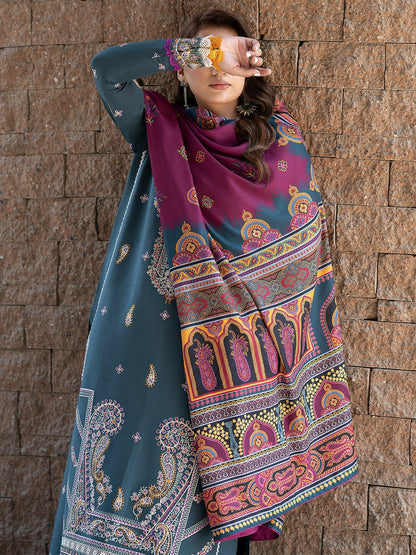 Binilyas Khaddar Embroidered Unstitched 3-Piece Suit-1913-A