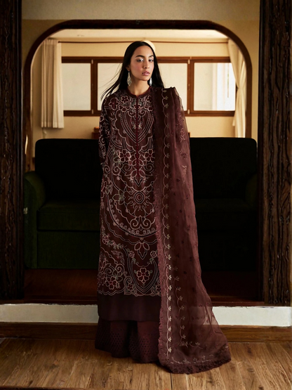 Zara Shahjahan Satori Lawn Embroidered Unstitched 3-Piece Suit-Shizumi-4B