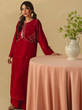 Mannat Clothing Boho Summer'26 Cotton Embroidered Stitched Suit-Deep Rose