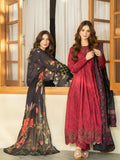 Panache Apparel Mah-e-Noor Khaddar Embroidered Stitched Suit-Merlot
