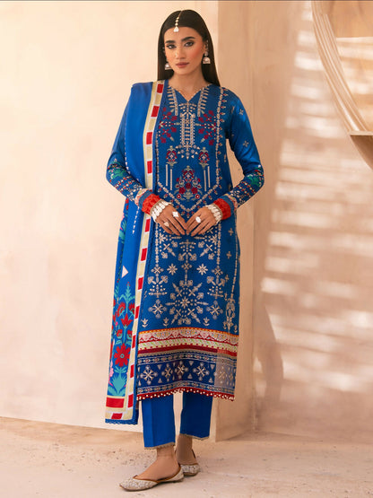 Binilyas Kotrai Embroidered Unstitched 3-Piece Suit-793-B