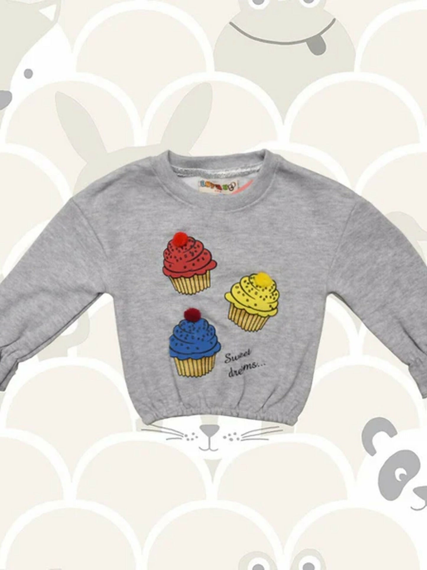 Funky's Girl’s Cup Cake Fleece Sweat Shirt-11998