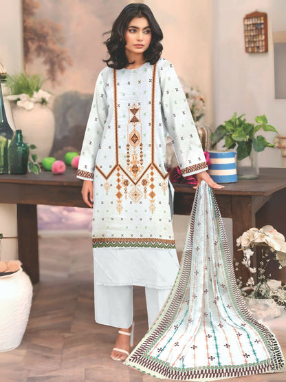 Cross Sketch Lawn Printed Unstitched 2-Piece Suit-Resham