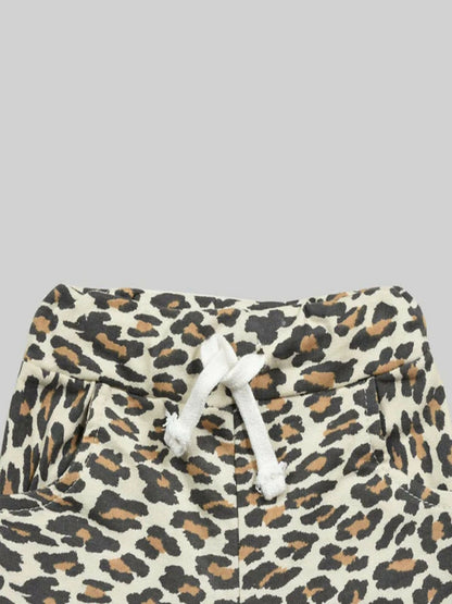 Funky's Leopard Print Comfy Shorts-11378