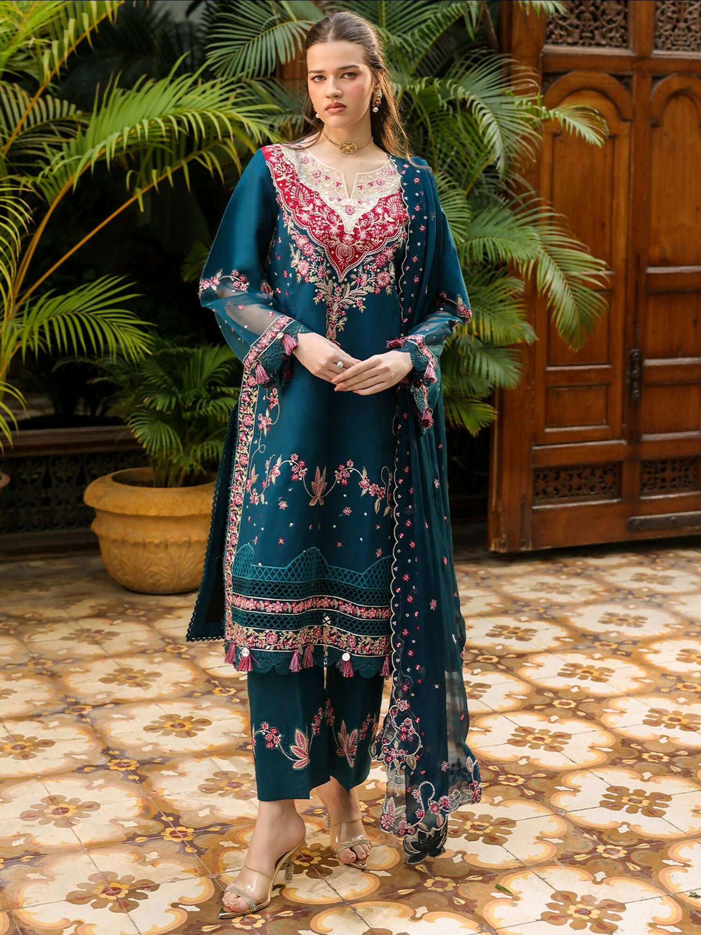 Mahnur Shanaya Vol 2 Lawn Embroidered Unstitched 3-Piece Suit-SH-08
