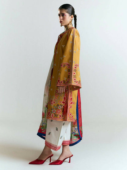Jugnu by Hussain Rehar SS'25 Edit II Cotton Embroidered Unstitched 3-Piece Suit-TANIM