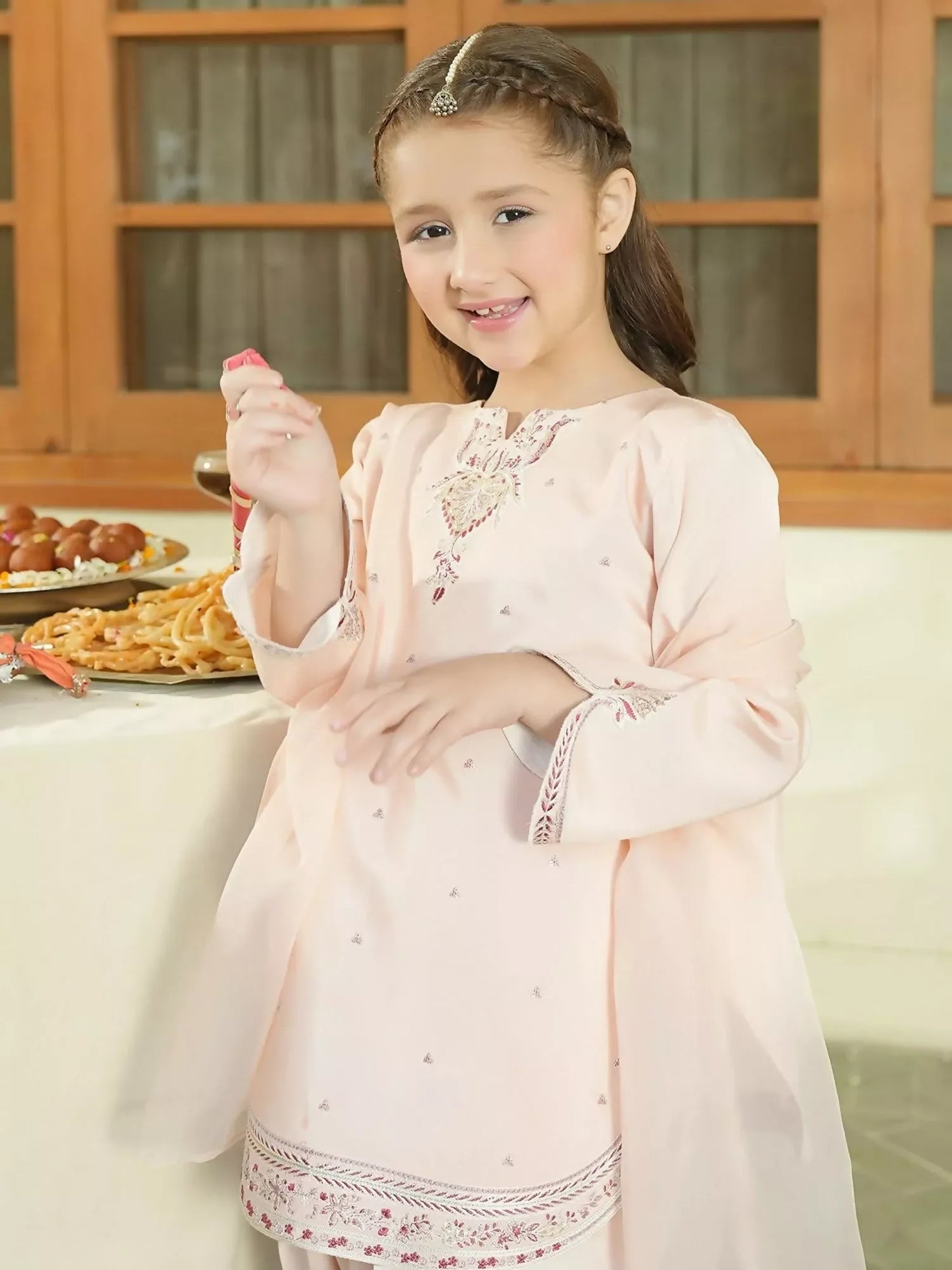 Panache Apparel Noore Eid Edit Sheesha Silk Embroidered Stitched Suit-Lulu
