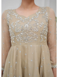 Allure By IH Lehr Chiffon Embroidered Lehenga-Oat
