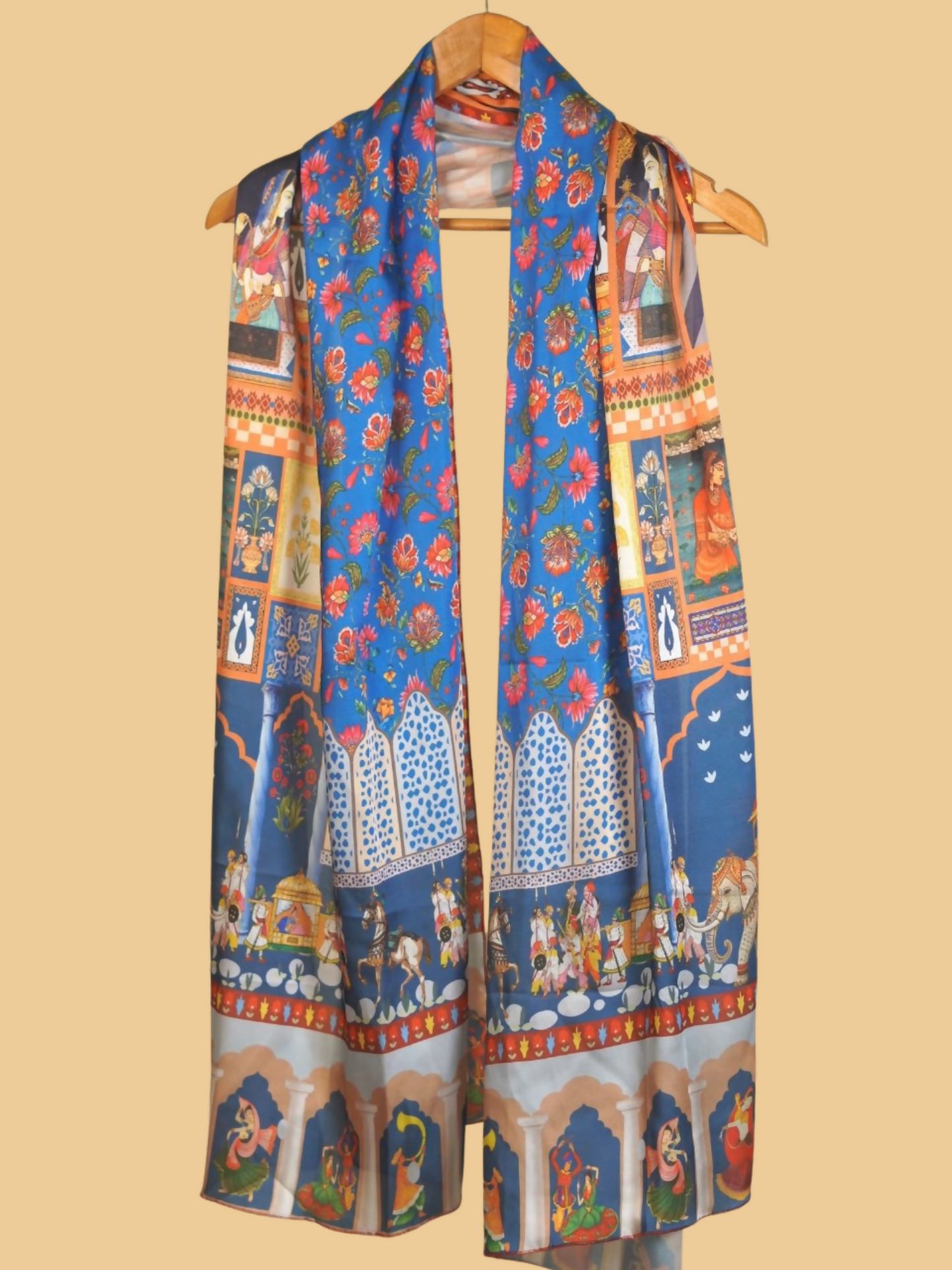Scarves By Madiha Silk Printed Stole