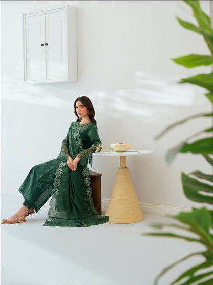 Mahnur Sera Pret'26 Jacquard Lawn Embroidered Unstitched 3-Piece Suit-SP-02