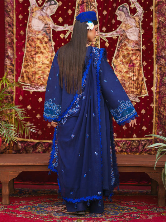 Mahnur Gul Luxury Lawn'26 Embroidered Stitched 3-Piece Suit-G-003