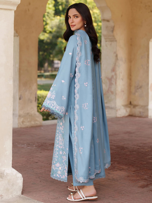 Panache Apparel Linen Embroidered Stitched Suit-Kiyana