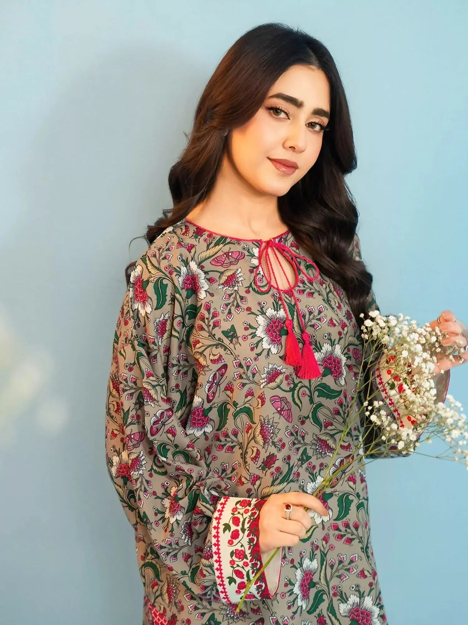 Panache Apparel Dear Summer Silk Lawn Printed Stitched Suit-Leafline