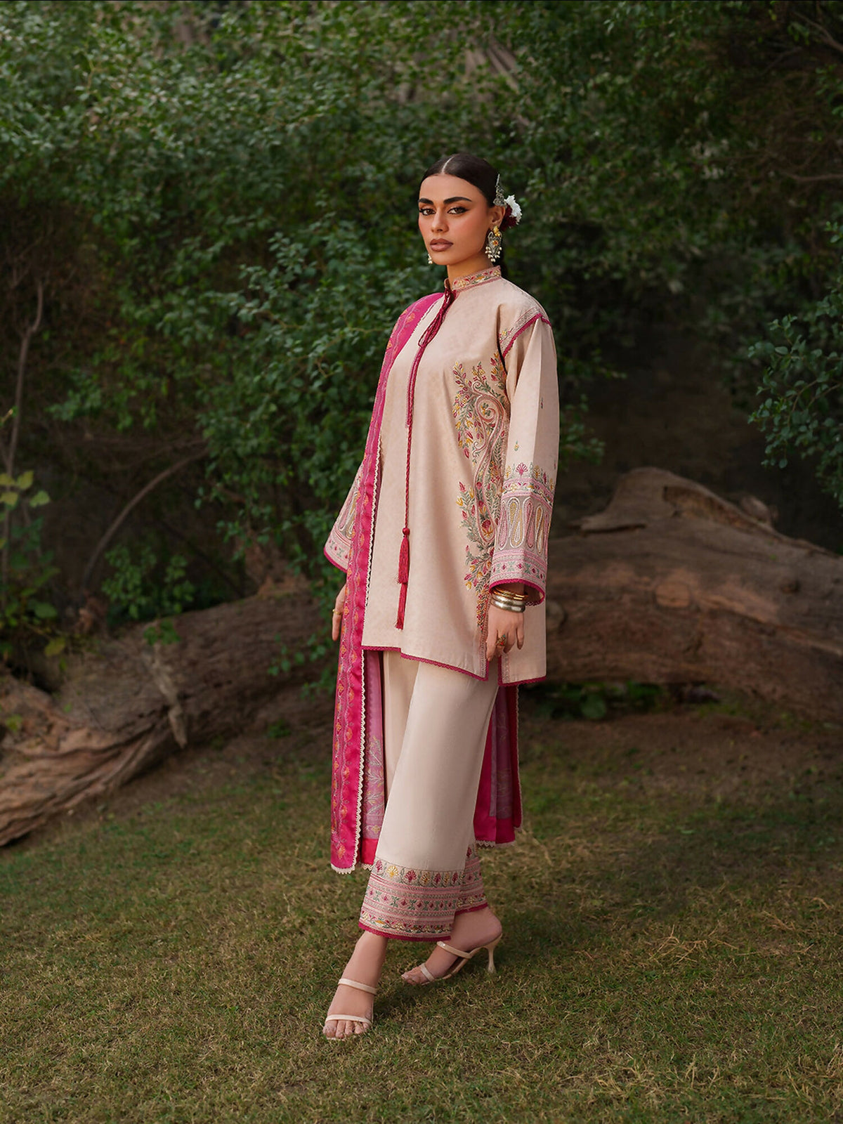 Binilyas Suroor Eid Pret'26 Lawn Embroidered Stitched 3-Piece Suit-246-B