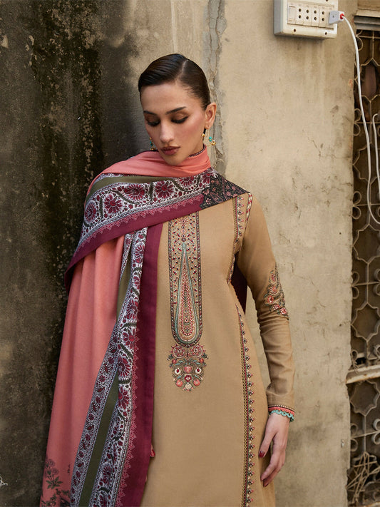 Jugnu by Hussain Rehar Karandi AW 25 - Edit III Embroidered Unstitched 3-Piece Suit-Dahr
