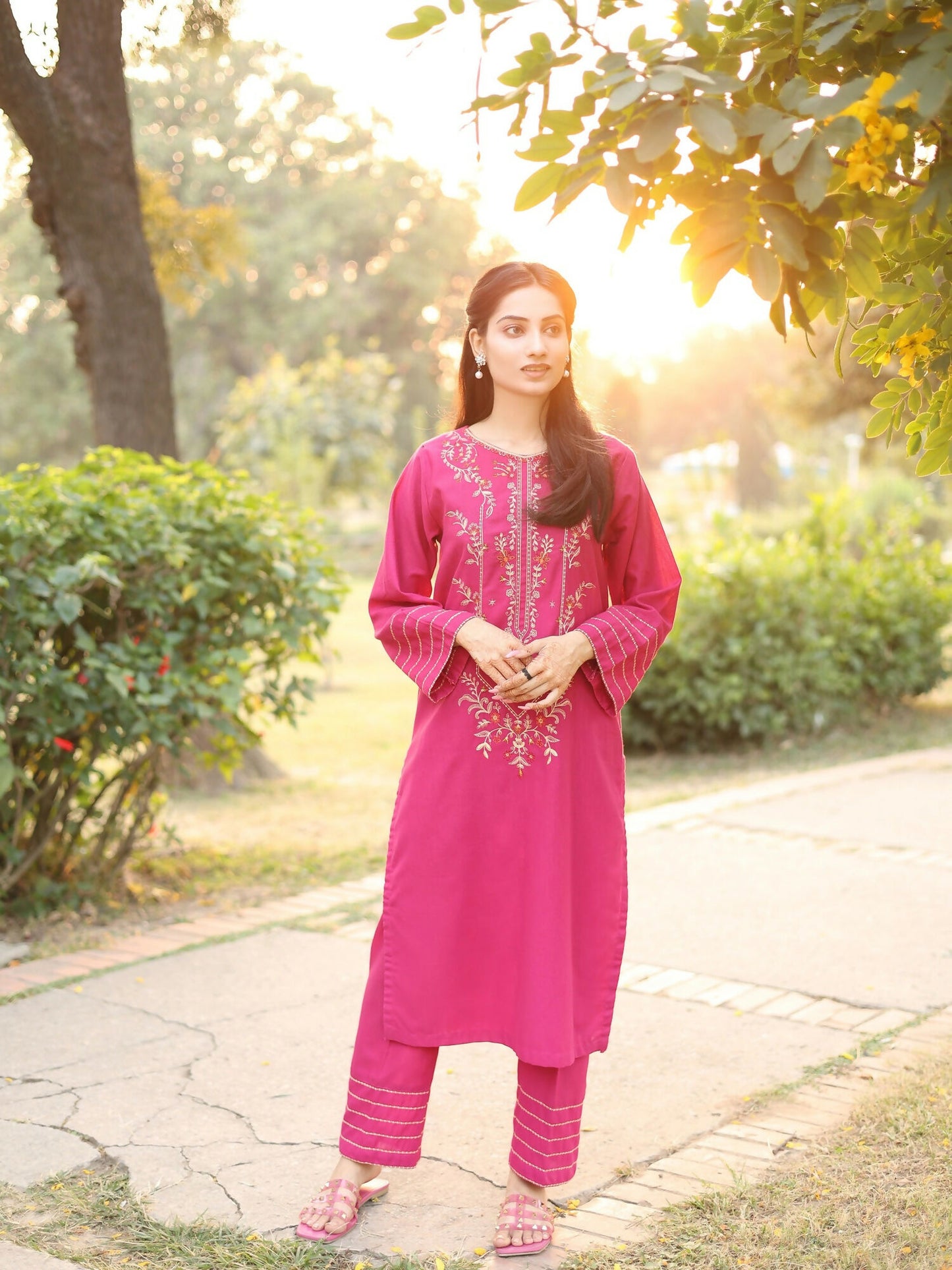 MAK Fashion Lawn Embroidered Stitched 2-Piece Suit-Mai