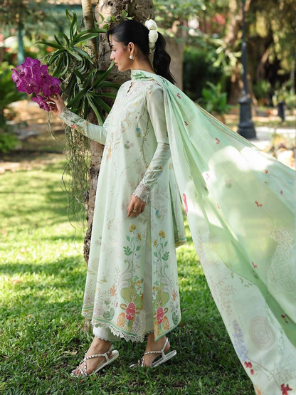 Qalamkar Qprints Lawn'26 Embroidered Unstitched 3-Piece Suit-AX-01-(A)-Neve