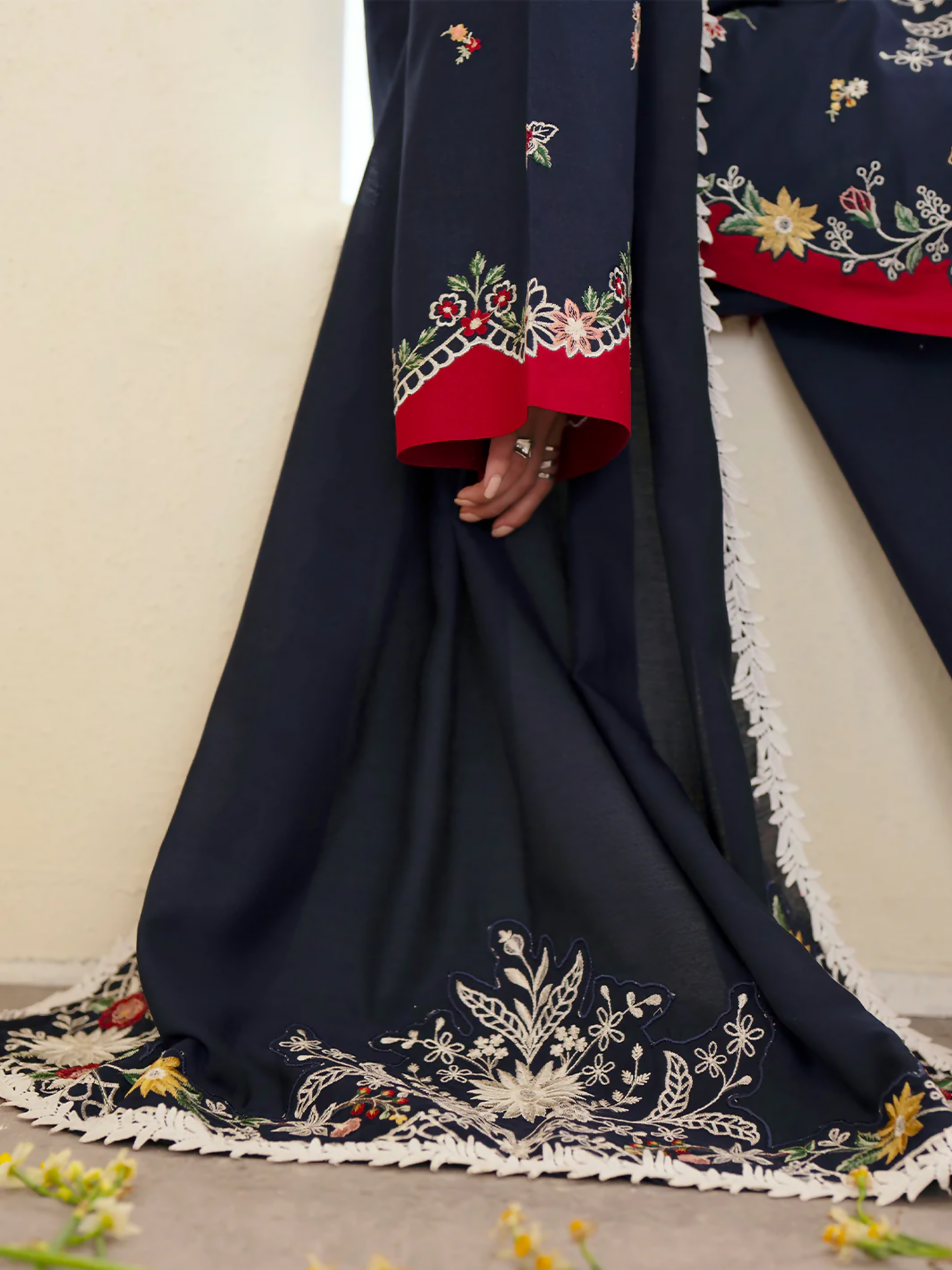 Mahnur Ember Lawn Embroidered Stitched 3-Piece Suit-EM-010