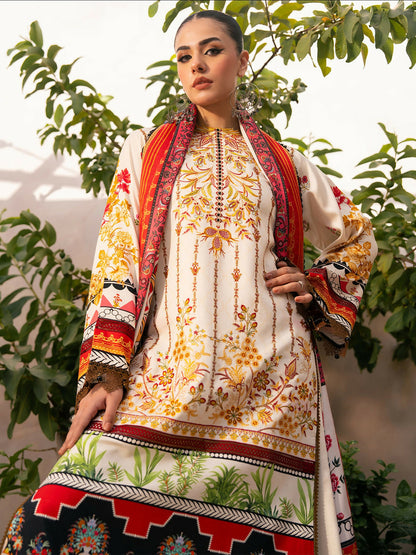 Binilyas Kotrai Embroidered Unstitched 3-Piece Suit-794-A