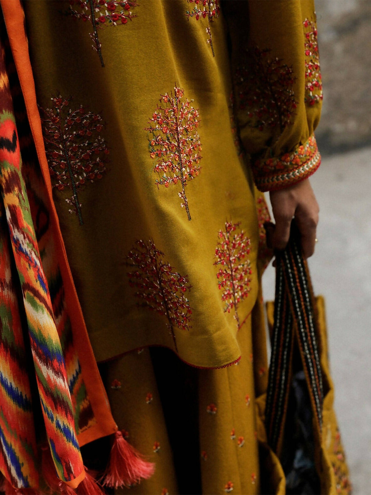Jugnu by Hussain Rehar Womenswear SS 23/24 Karandi Embroidered 2-Piece Suit-SunFlair