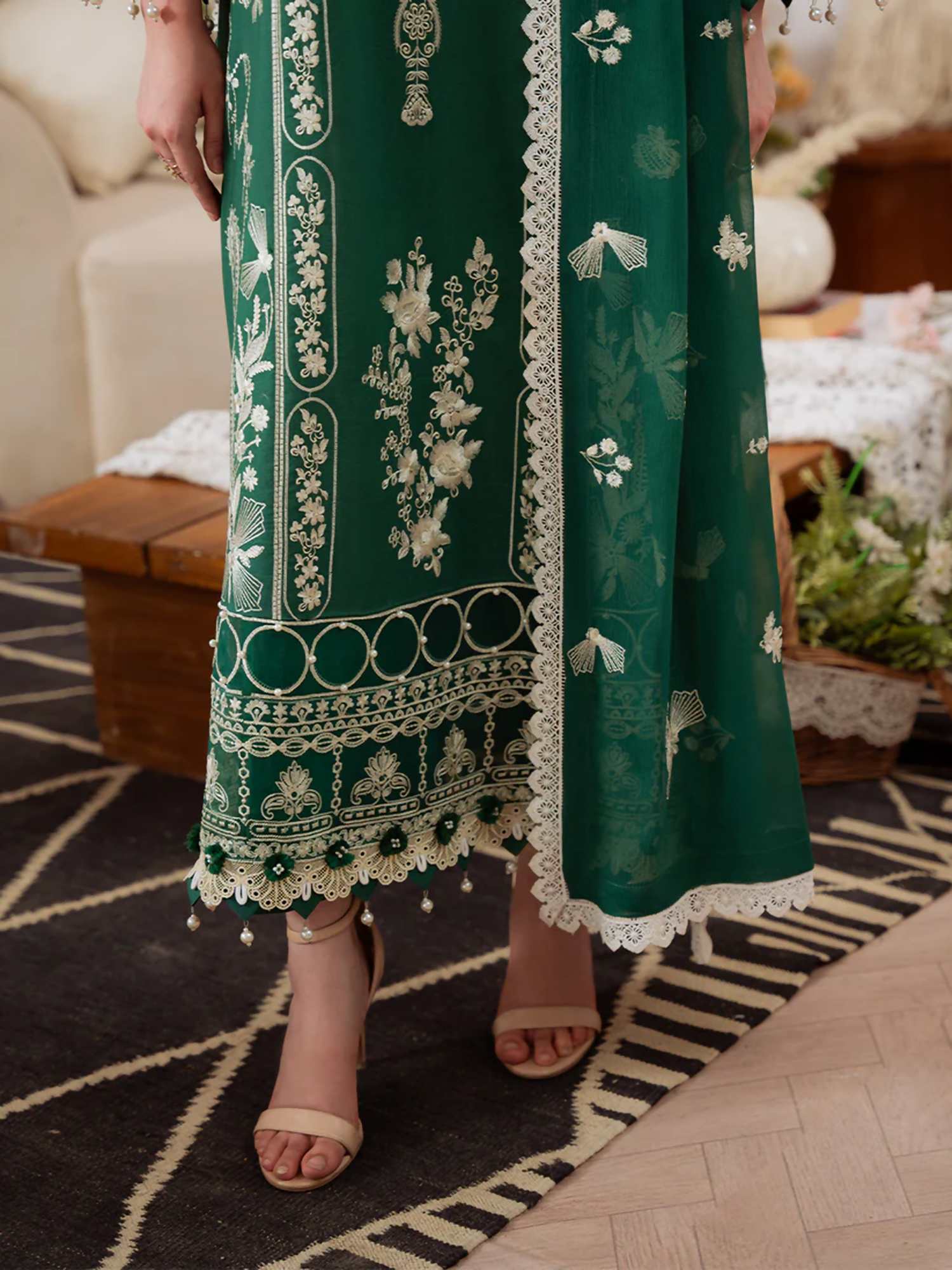 Mahnur Shanaya Lawn Embroidered Unstitched 3-Piece Suit-SN-04