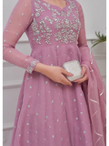 Allure By IH Lehr Chiffon Embroidered Lehenga-Mystic