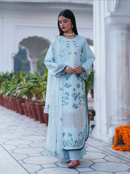 Mahnur Gul Luxury Lawn'26 Embroidered Unstitched 3-Piece Suit-G-006