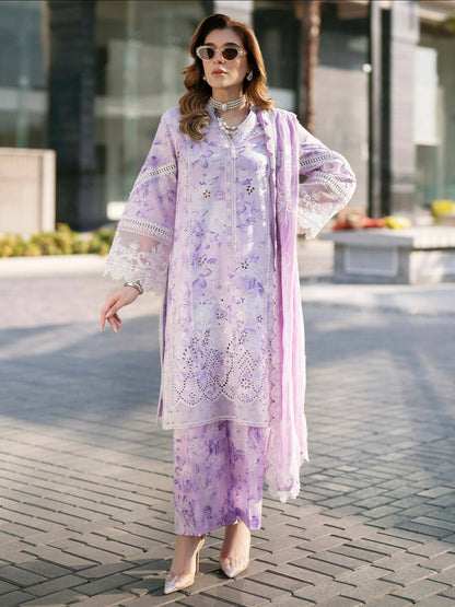 Mahnur Broadway Luxury Lawn'26 Embroidered Unstitched 3-Piece Suit-BW-009