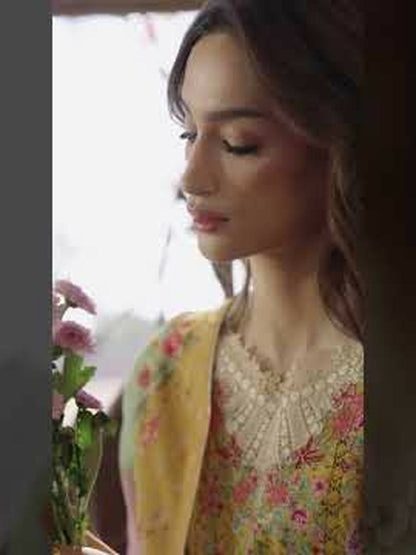 Binilyas Hazel Printed Embroidered Lawn Unstitched 3-Piece Suit-2072 - B