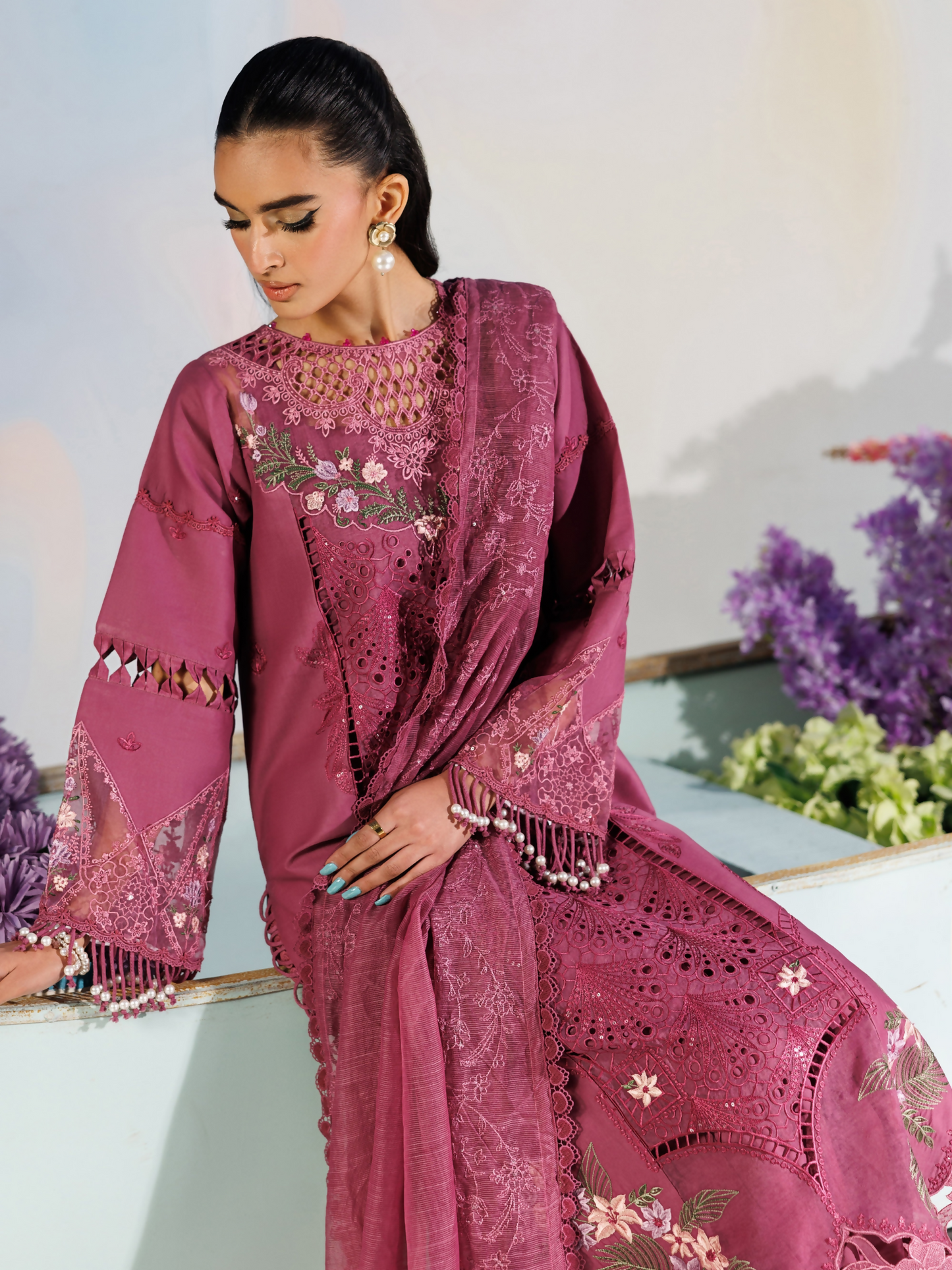 Parishay Shangrila Lawn Vol 2 Embroidered Unstitched 3-Piece Suit-ANG-04