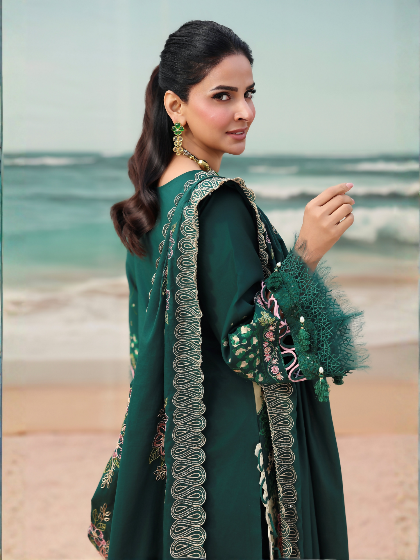 Parishay Monaco Luxury Lawn'26 Embroidered Unstitched 3-Piece Suit-MN-09