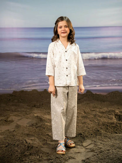 Velvour Girls Printed Co-ord Set-VG164-A