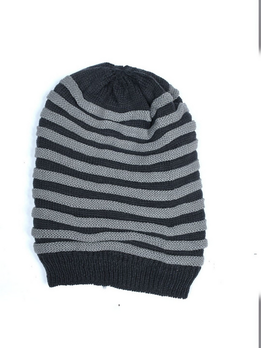 Color Split Fur Beanie (1)