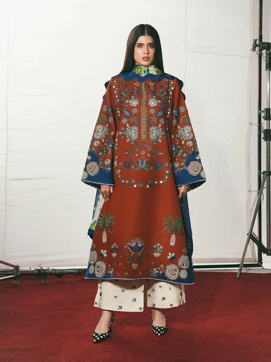 Jugnu by Hussain Rehar The Reserved View SS/Edit I Cotton Embroidered Unstitched 3-Piece Suit-Tahmi
