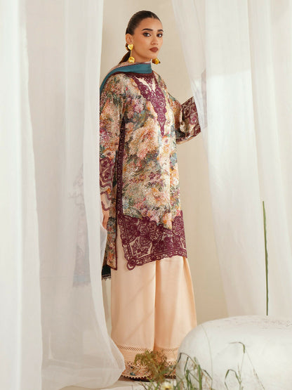 Binilyas Eres Bonita Viscose Embroidered Stitched 3-Piece Suit-1104-B